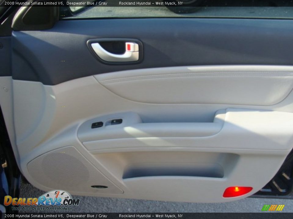 2008 Hyundai Sonata Limited V6 Deepwater Blue / Gray Photo #23