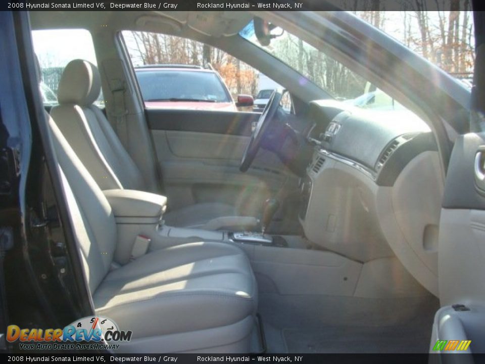 2008 Hyundai Sonata Limited V6 Deepwater Blue / Gray Photo #25