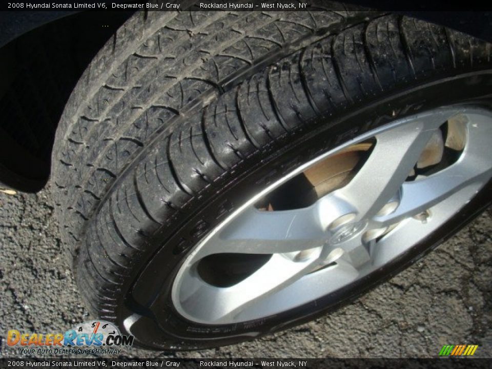 2008 Hyundai Sonata Limited V6 Deepwater Blue / Gray Photo #27