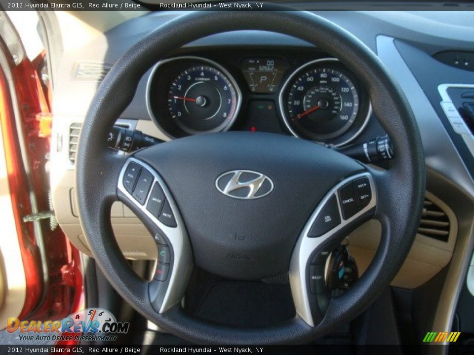 2012 Hyundai Elantra GLS Red Allure / Beige Photo #13
