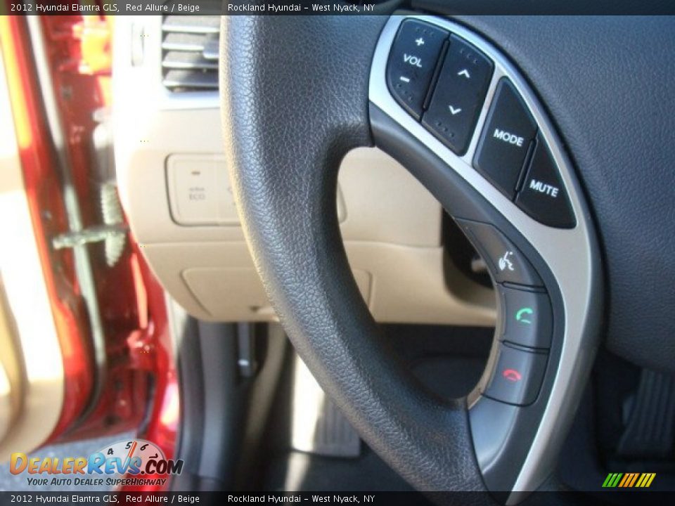2012 Hyundai Elantra GLS Red Allure / Beige Photo #14
