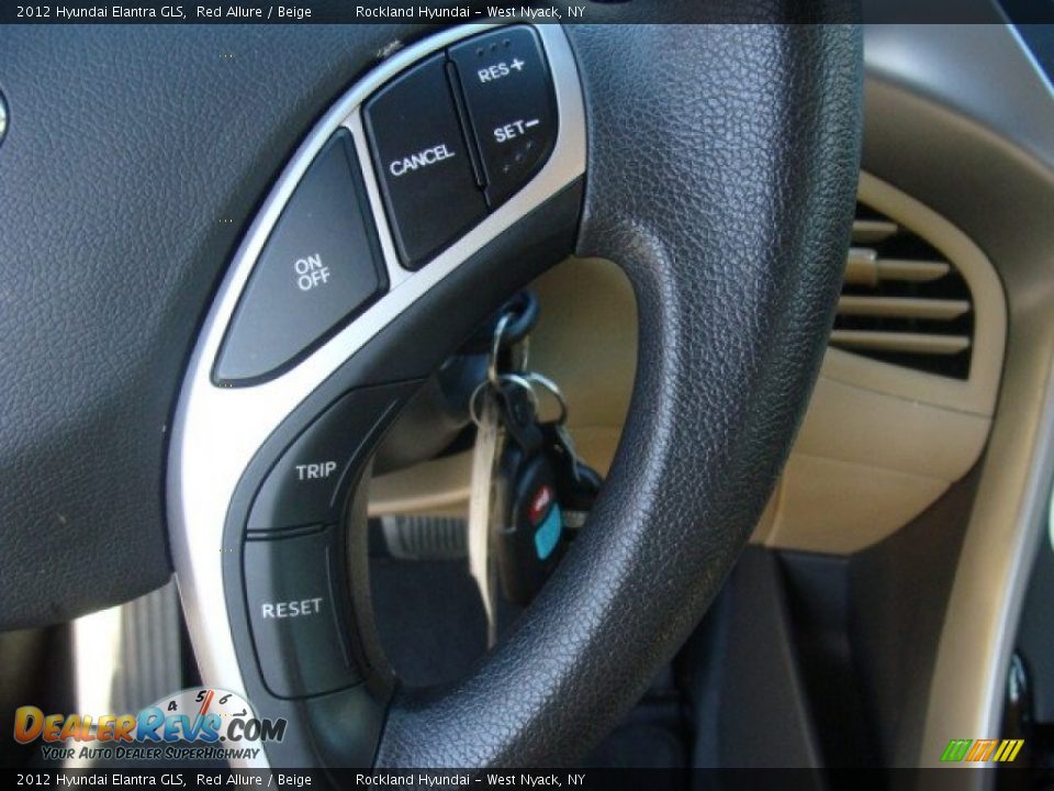 2012 Hyundai Elantra GLS Red Allure / Beige Photo #15