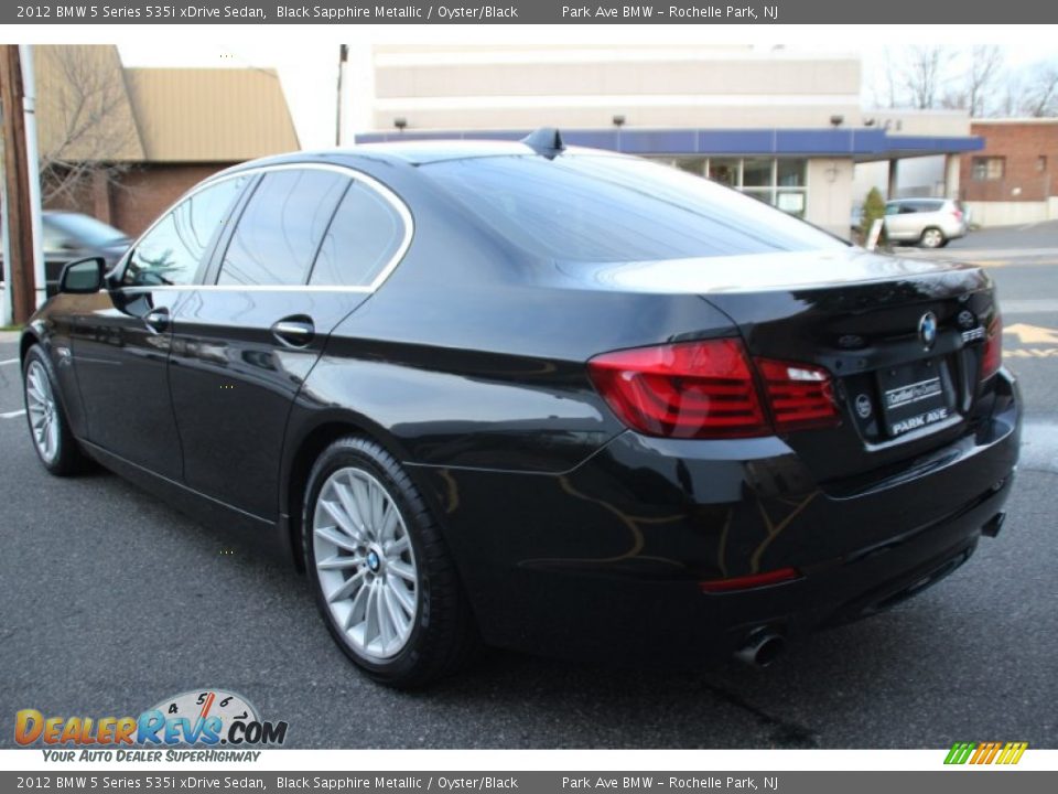 2012 BMW 5 Series 535i xDrive Sedan Black Sapphire Metallic / Oyster/Black Photo #5