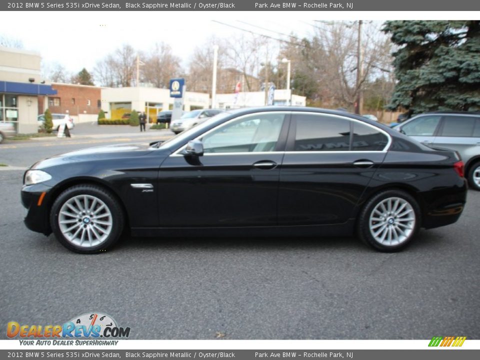 2012 BMW 5 Series 535i xDrive Sedan Black Sapphire Metallic / Oyster/Black Photo #6