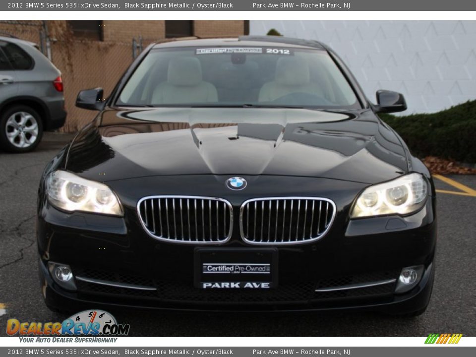 2012 BMW 5 Series 535i xDrive Sedan Black Sapphire Metallic / Oyster/Black Photo #8