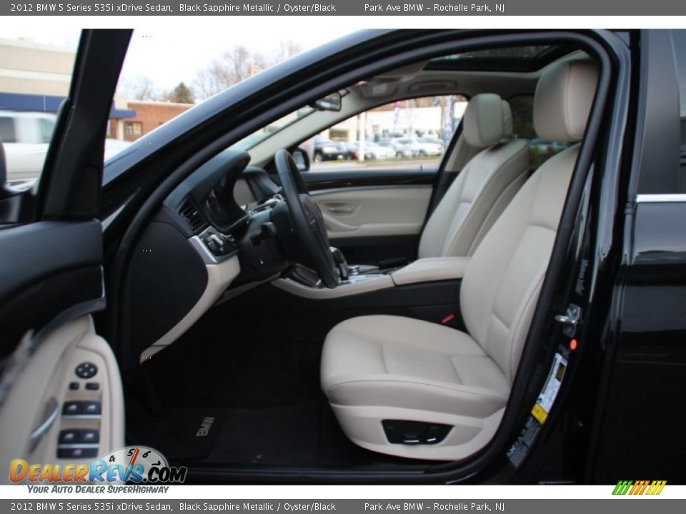 2012 BMW 5 Series 535i xDrive Sedan Black Sapphire Metallic / Oyster/Black Photo #12