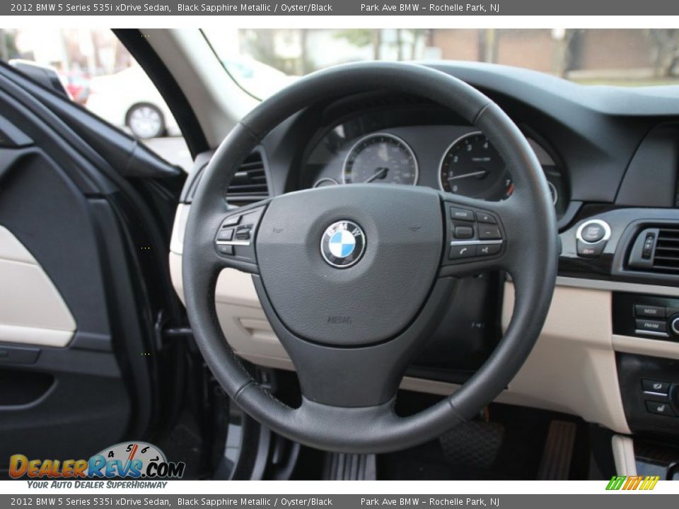 2012 BMW 5 Series 535i xDrive Sedan Black Sapphire Metallic / Oyster/Black Photo #19