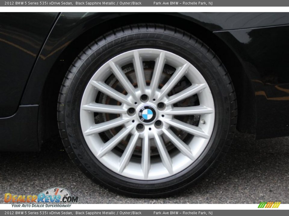2012 BMW 5 Series 535i xDrive Sedan Black Sapphire Metallic / Oyster/Black Photo #33