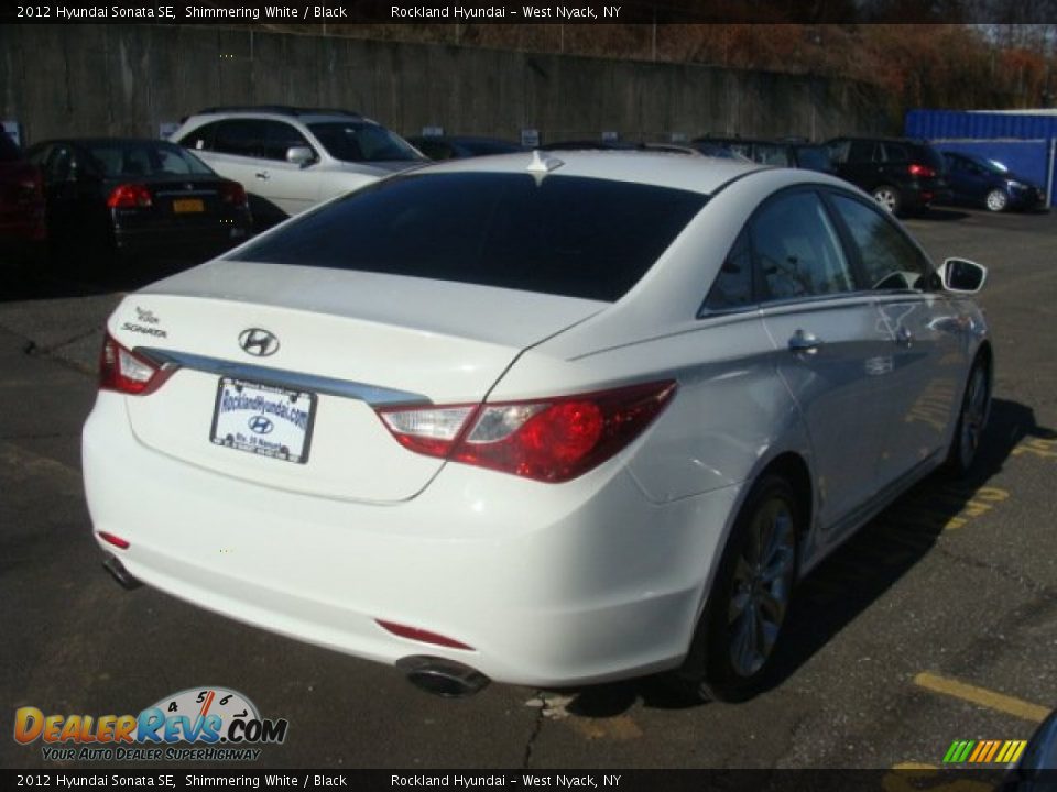 2012 Hyundai Sonata SE Shimmering White / Black Photo #4