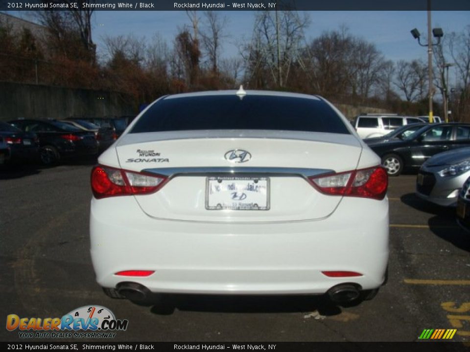 2012 Hyundai Sonata SE Shimmering White / Black Photo #5