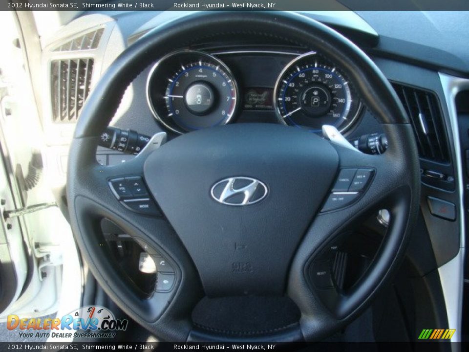 2012 Hyundai Sonata SE Shimmering White / Black Photo #13