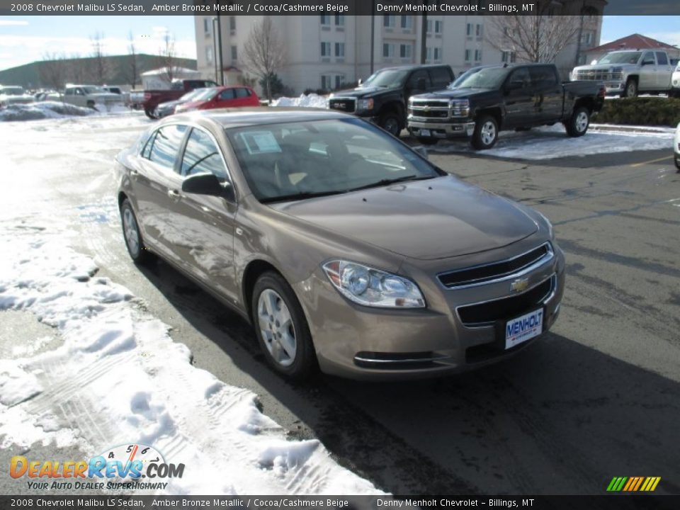 2008 Chevrolet Malibu LS Sedan Amber Bronze Metallic / Cocoa/Cashmere Beige Photo #1