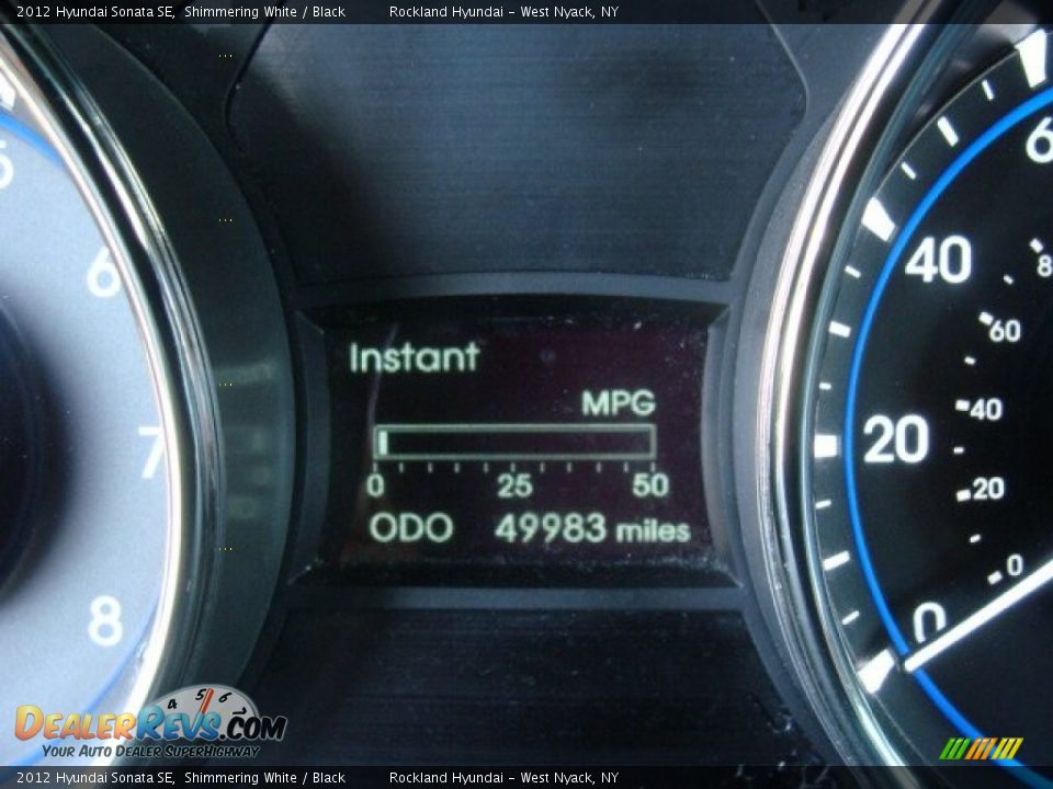 2012 Hyundai Sonata SE Shimmering White / Black Photo #16