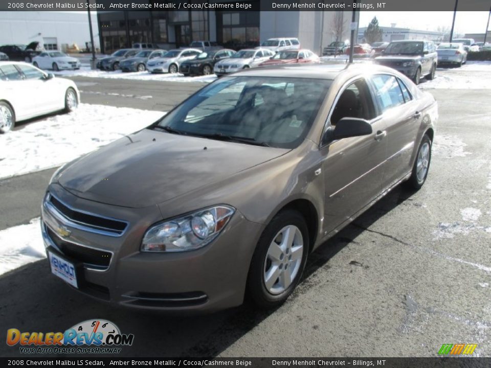 2008 Chevrolet Malibu LS Sedan Amber Bronze Metallic / Cocoa/Cashmere Beige Photo #2