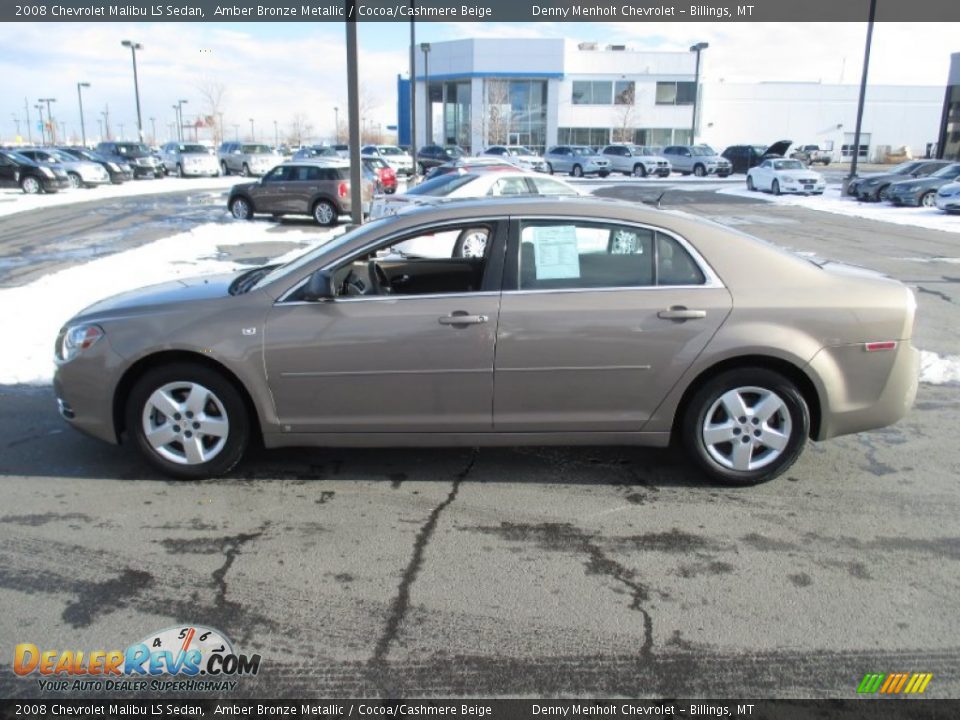 2008 Chevrolet Malibu LS Sedan Amber Bronze Metallic / Cocoa/Cashmere Beige Photo #3