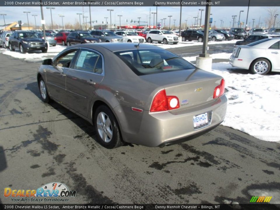 2008 Chevrolet Malibu LS Sedan Amber Bronze Metallic / Cocoa/Cashmere Beige Photo #4