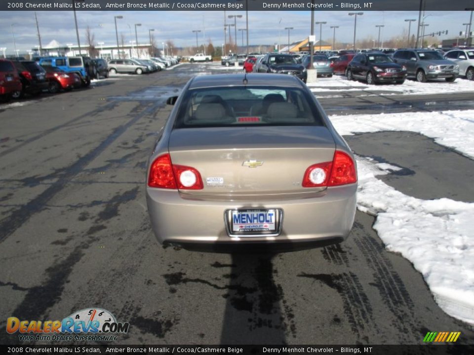 2008 Chevrolet Malibu LS Sedan Amber Bronze Metallic / Cocoa/Cashmere Beige Photo #5