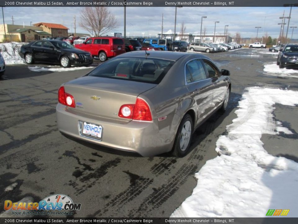 2008 Chevrolet Malibu LS Sedan Amber Bronze Metallic / Cocoa/Cashmere Beige Photo #6