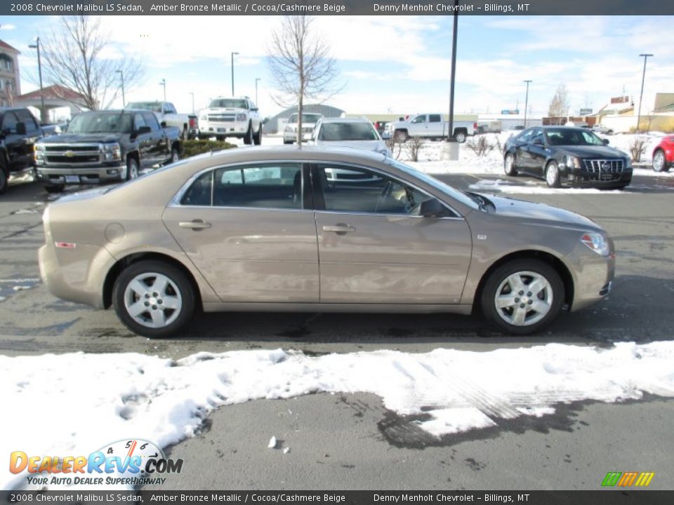 2008 Chevrolet Malibu LS Sedan Amber Bronze Metallic / Cocoa/Cashmere Beige Photo #7