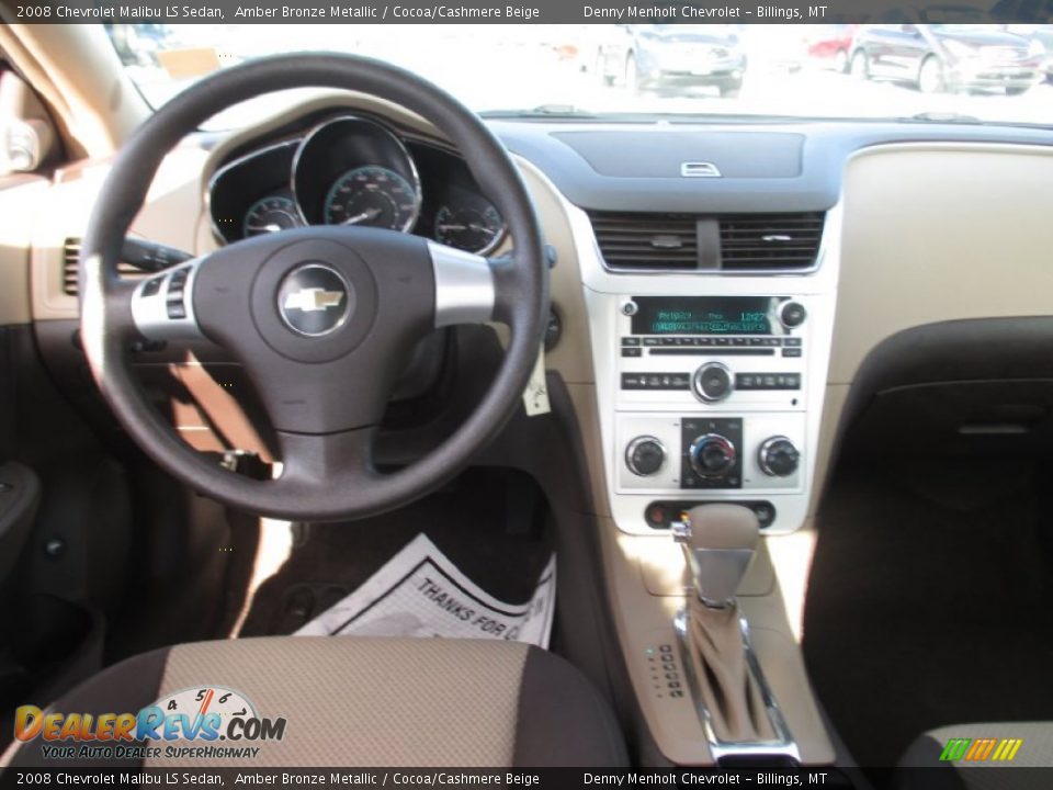 2008 Chevrolet Malibu LS Sedan Amber Bronze Metallic / Cocoa/Cashmere Beige Photo #10