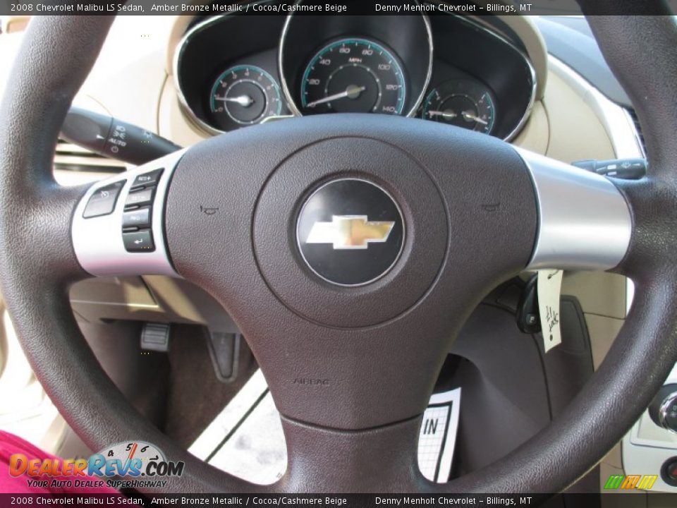 2008 Chevrolet Malibu LS Sedan Amber Bronze Metallic / Cocoa/Cashmere Beige Photo #12