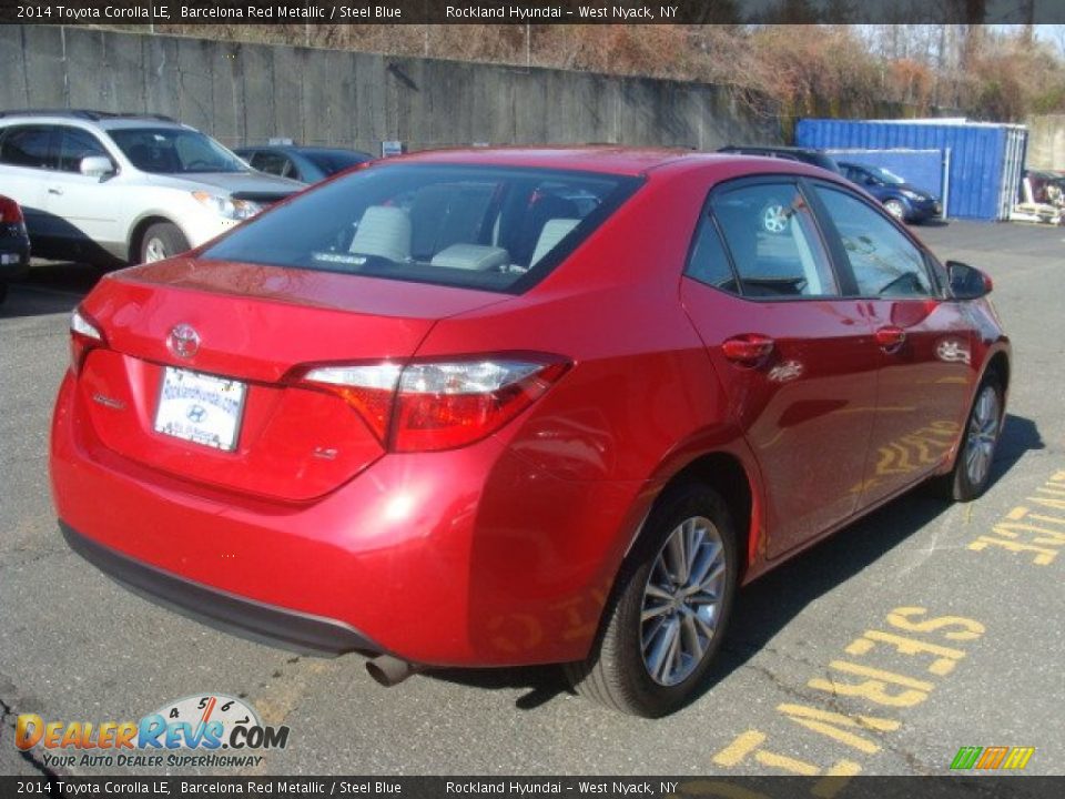 2014 Toyota Corolla LE Barcelona Red Metallic / Steel Blue Photo #3