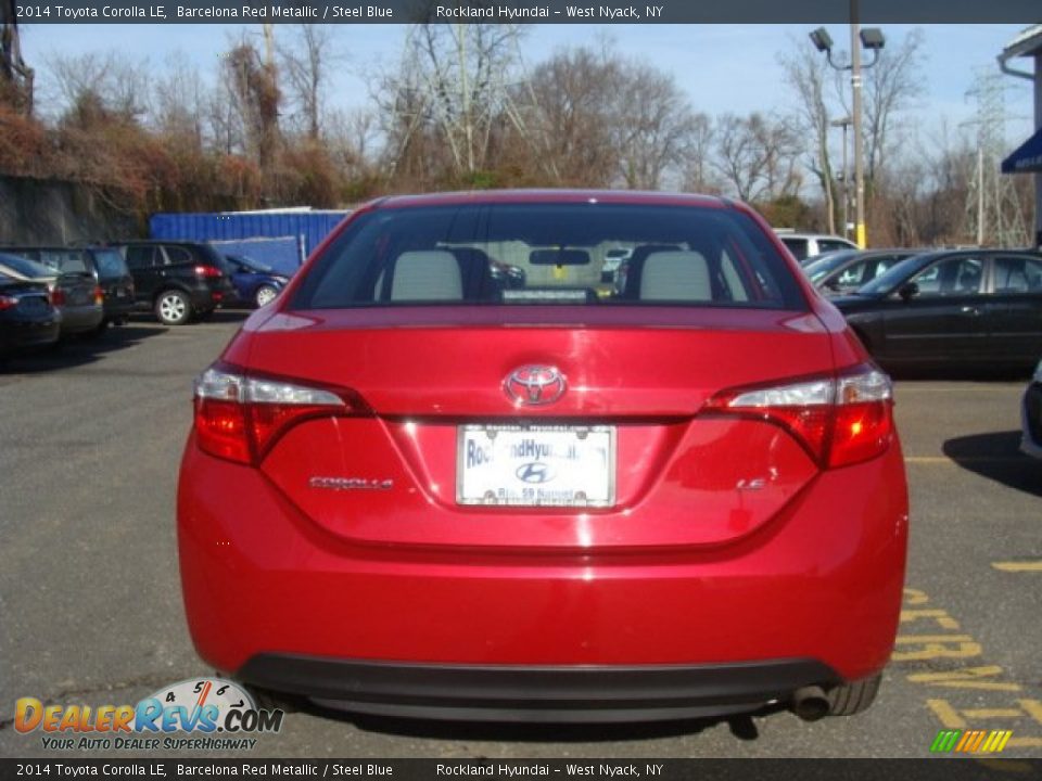 2014 Toyota Corolla LE Barcelona Red Metallic / Steel Blue Photo #4