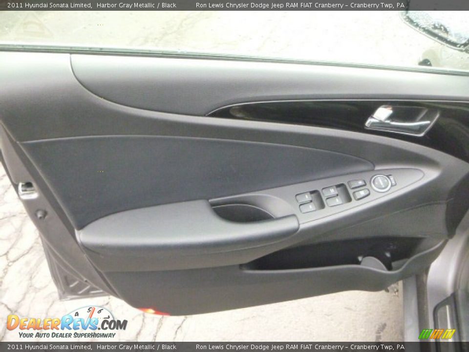 2011 Hyundai Sonata Limited Harbor Gray Metallic / Black Photo #17