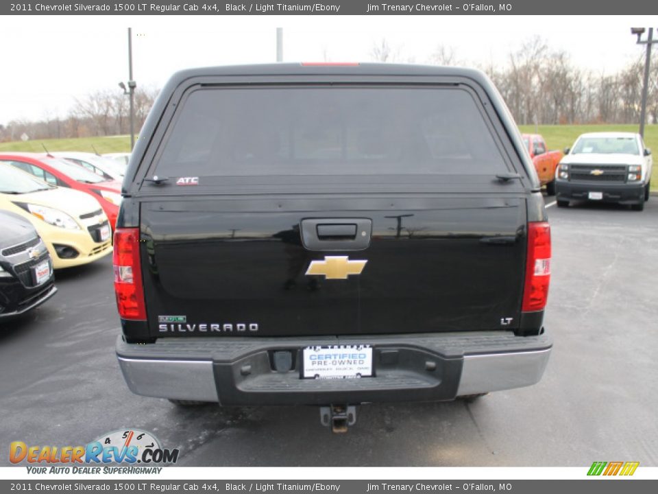 2011 Chevrolet Silverado 1500 LT Regular Cab 4x4 Black / Light Titanium/Ebony Photo #6
