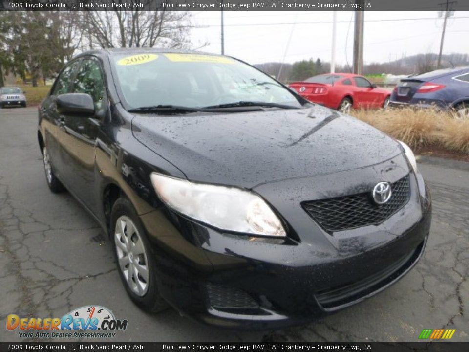 2009 Toyota Corolla LE Black Sand Pearl / Ash Photo #7