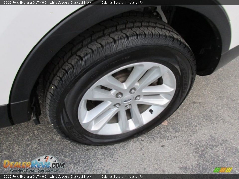 2012 Ford Explorer XLT 4WD White Suede / Charcoal Black Photo #3