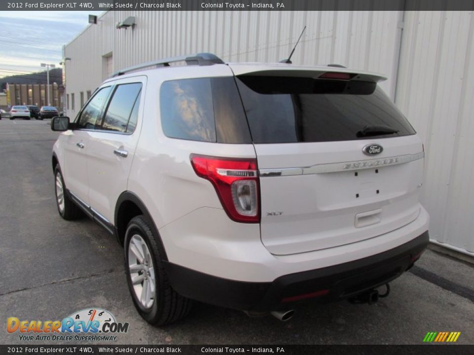 2012 Ford Explorer XLT 4WD White Suede / Charcoal Black Photo #4