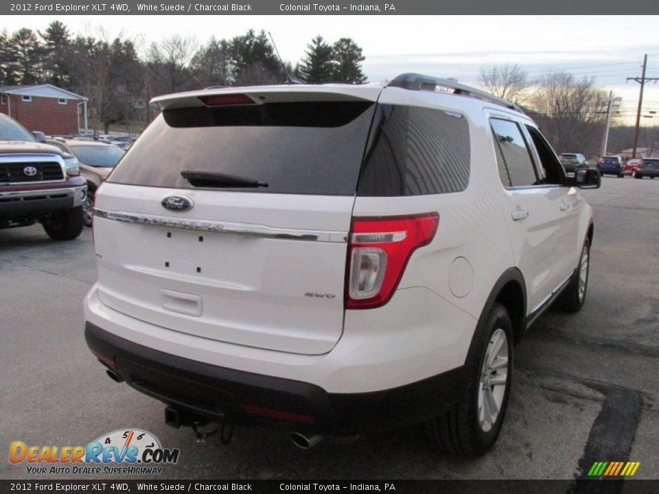 2012 Ford Explorer XLT 4WD White Suede / Charcoal Black Photo #6