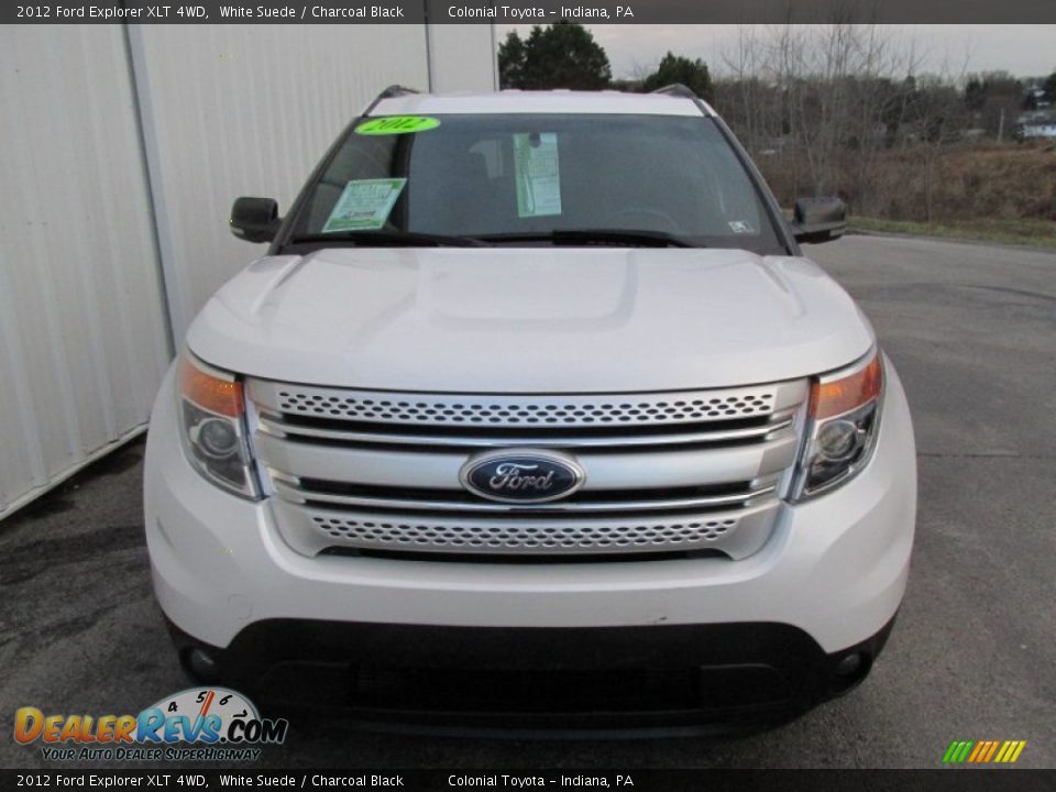 2012 Ford Explorer XLT 4WD White Suede / Charcoal Black Photo #8