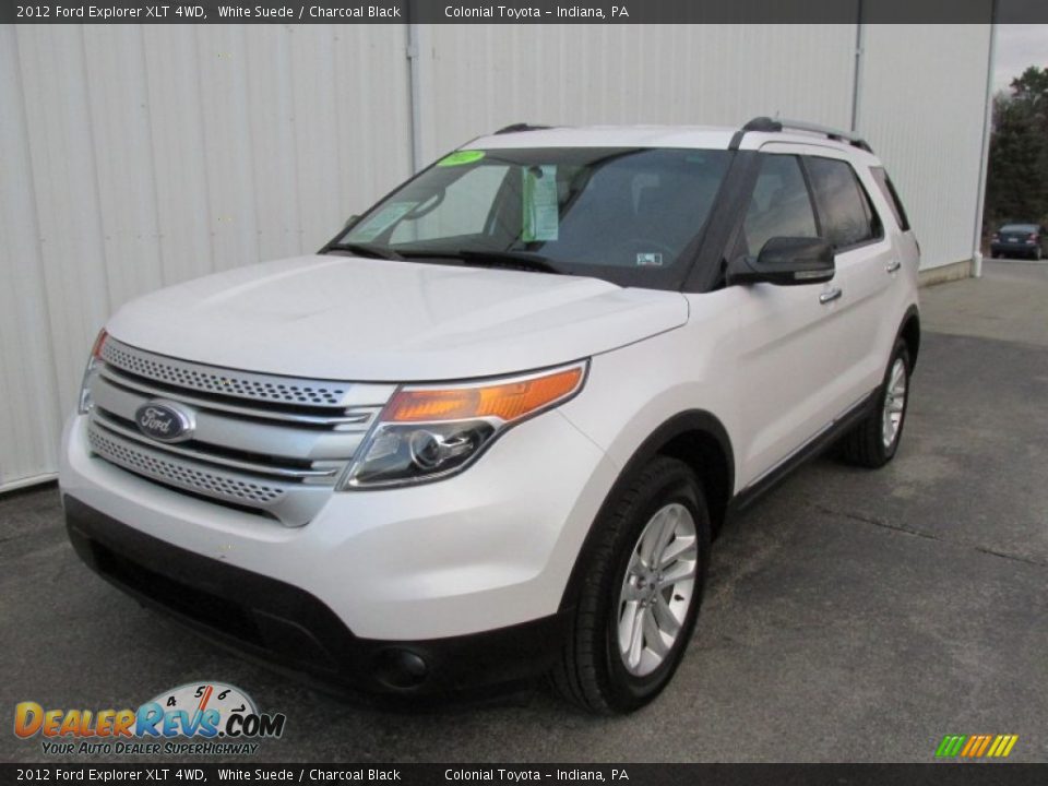 2012 Ford Explorer XLT 4WD White Suede / Charcoal Black Photo #9