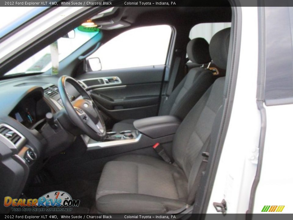 2012 Ford Explorer XLT 4WD White Suede / Charcoal Black Photo #12
