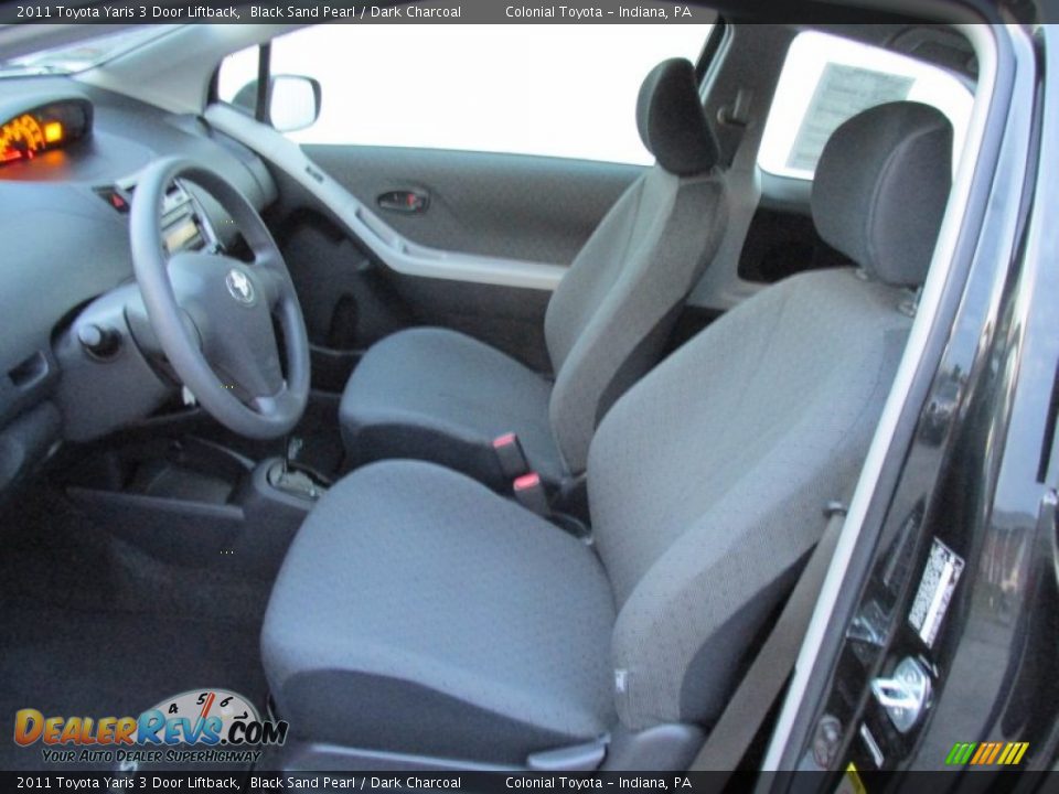 2011 Toyota Yaris 3 Door Liftback Black Sand Pearl / Dark Charcoal Photo #12