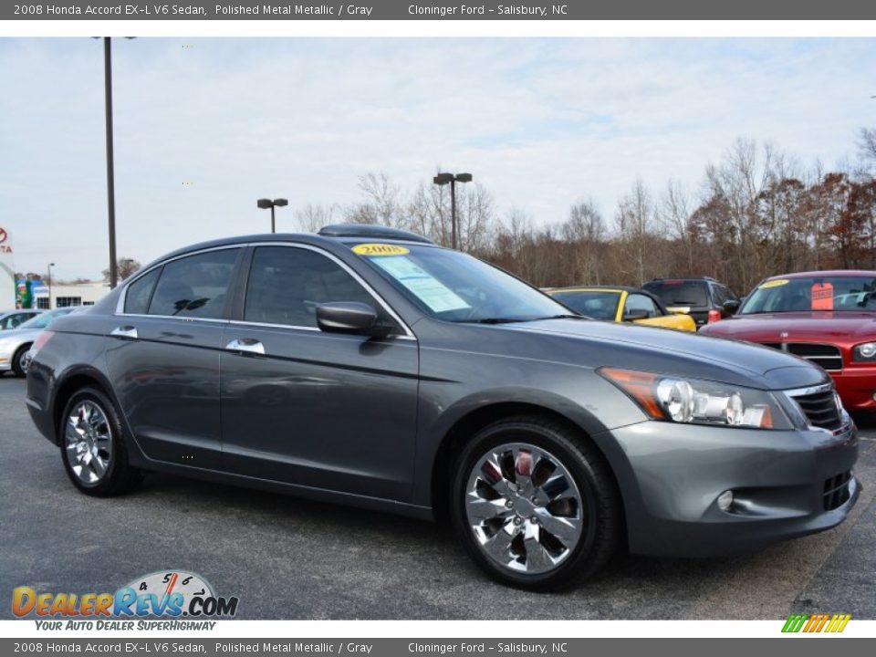 2008 Honda Accord EX-L V6 Sedan Polished Metal Metallic / Gray Photo #1