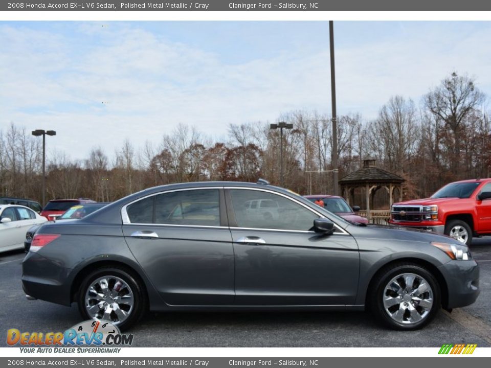 2008 Honda Accord EX-L V6 Sedan Polished Metal Metallic / Gray Photo #2