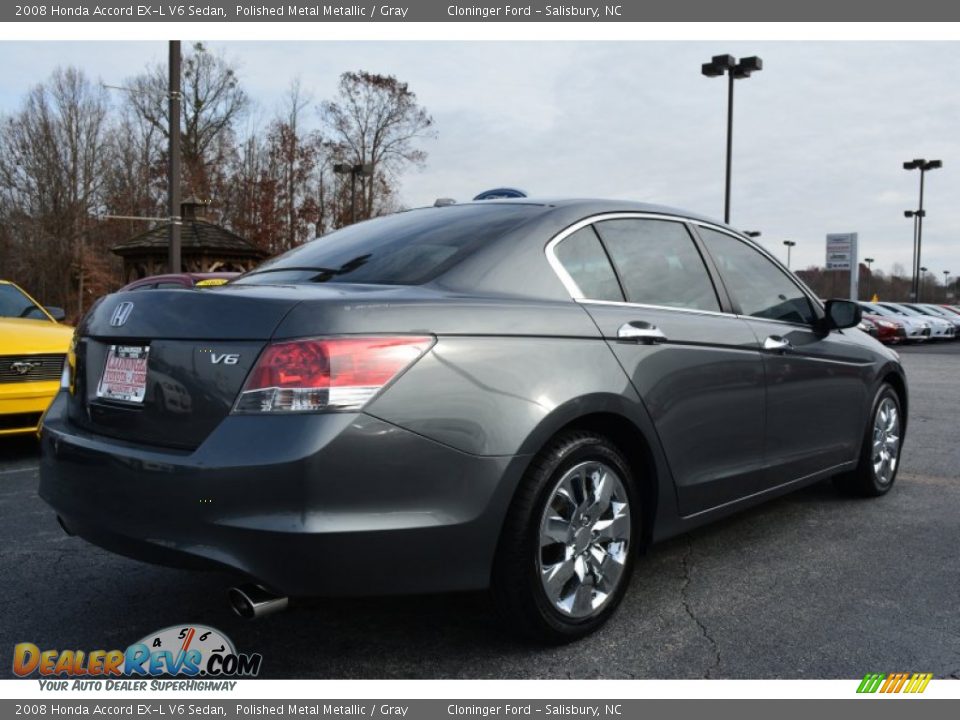 2008 Honda Accord EX-L V6 Sedan Polished Metal Metallic / Gray Photo #3