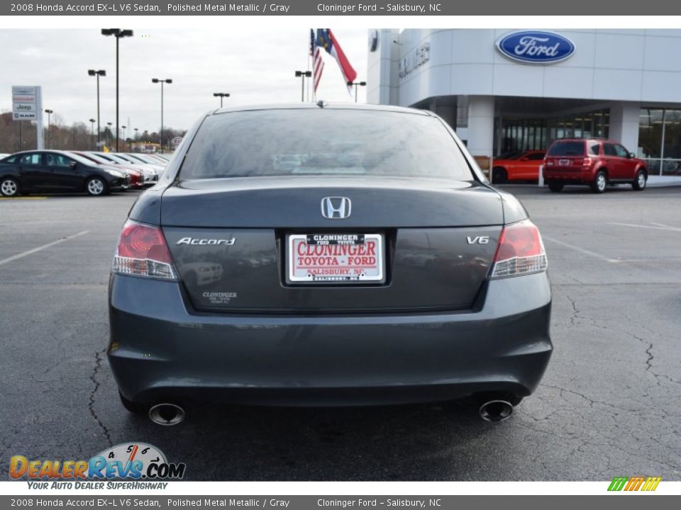 2008 Honda Accord EX-L V6 Sedan Polished Metal Metallic / Gray Photo #4