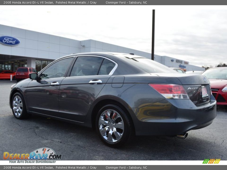 2008 Honda Accord EX-L V6 Sedan Polished Metal Metallic / Gray Photo #5
