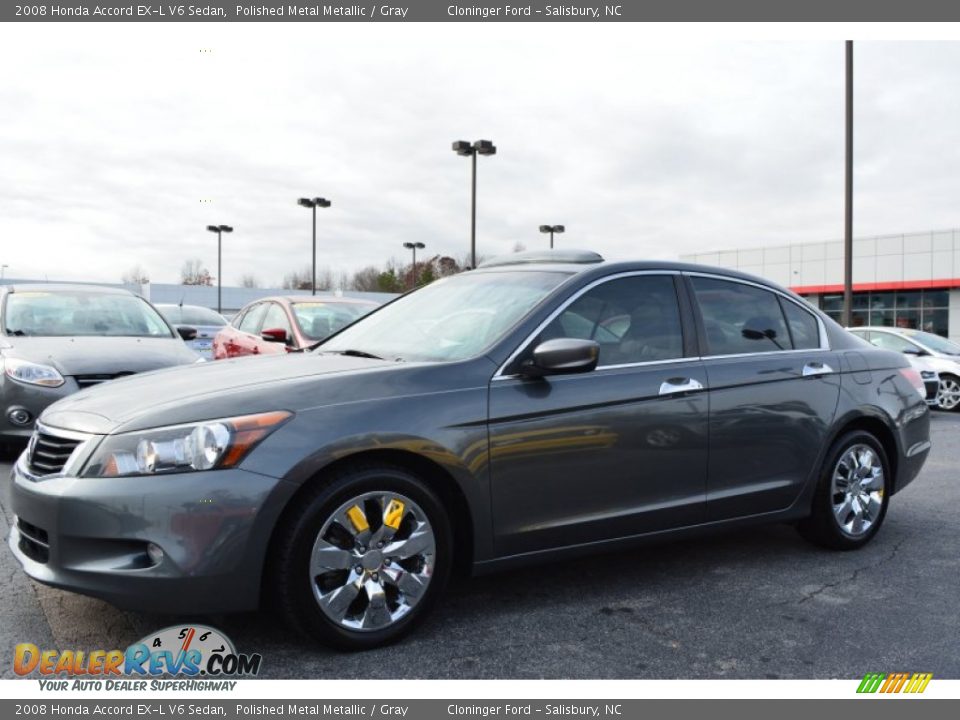 2008 Honda Accord EX-L V6 Sedan Polished Metal Metallic / Gray Photo #7
