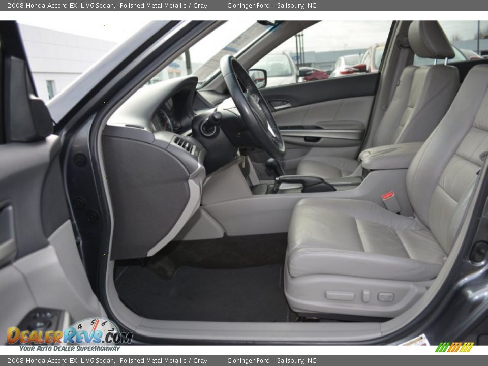 2008 Honda Accord EX-L V6 Sedan Polished Metal Metallic / Gray Photo #9