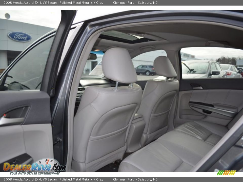 2008 Honda Accord EX-L V6 Sedan Polished Metal Metallic / Gray Photo #12