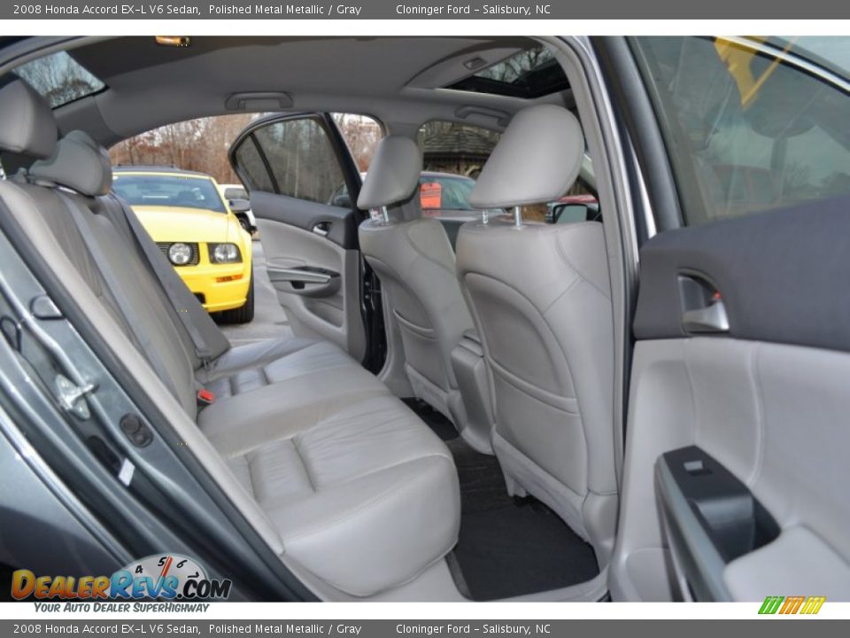 2008 Honda Accord EX-L V6 Sedan Polished Metal Metallic / Gray Photo #14