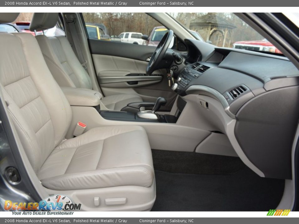 2008 Honda Accord EX-L V6 Sedan Polished Metal Metallic / Gray Photo #16