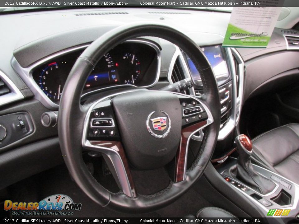 2013 Cadillac SRX Luxury AWD Silver Coast Metallic / Ebony/Ebony Photo #15