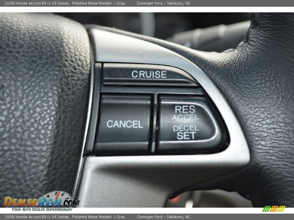 2008 Honda Accord EX-L V6 Sedan Polished Metal Metallic / Gray Photo #25