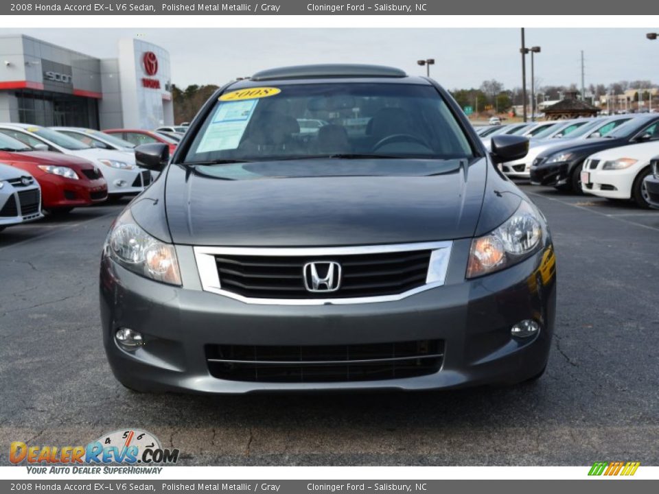 2008 Honda Accord EX-L V6 Sedan Polished Metal Metallic / Gray Photo #28